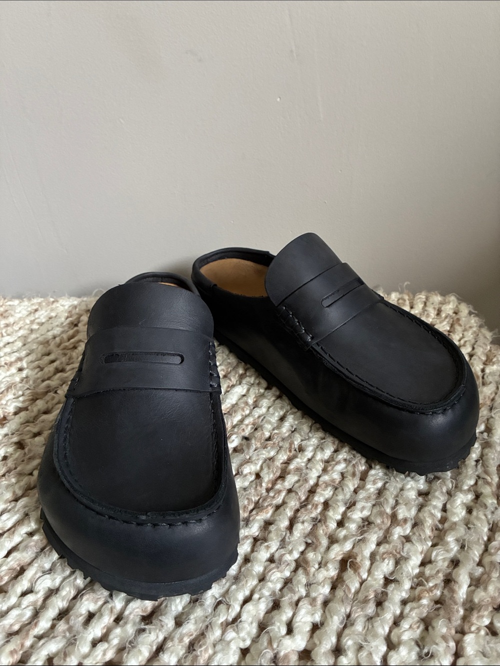 Birkenstock Naples Wrapped in Black Oiled Leather, 37